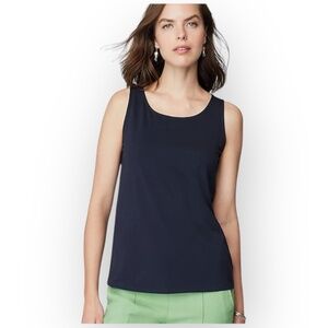 Women’s XS Navy Blue 100% Pima Cotton Knit Tank - Standard Fit - P122